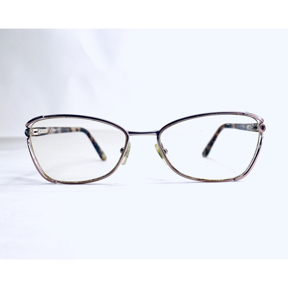 Versace Rose Gold Cat Eye Eyeglasses Medusa Tortoise MOD 1208 52 16 130